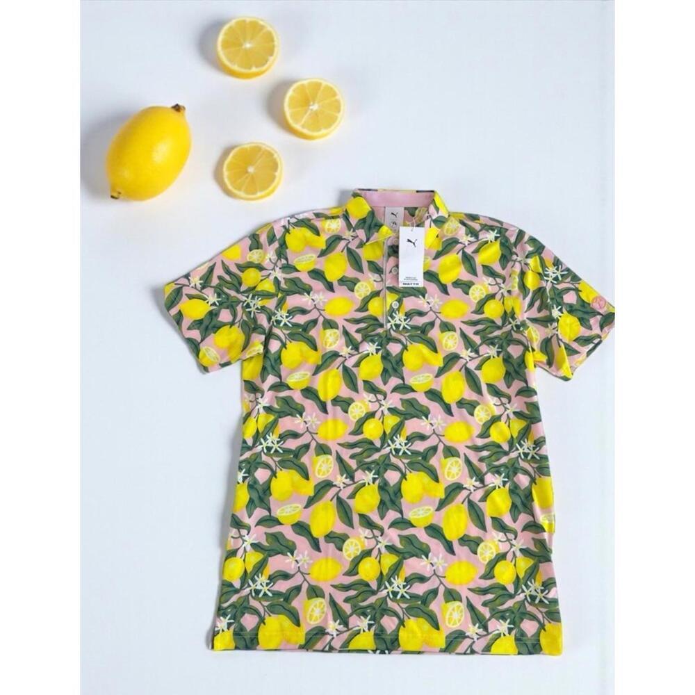 $90  Puma Arnold Palmer Lemon Branch Golf Polo Pale Pink 630299 SIZE XL